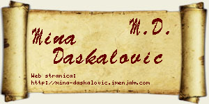 Mina Daskalović vizit kartica
